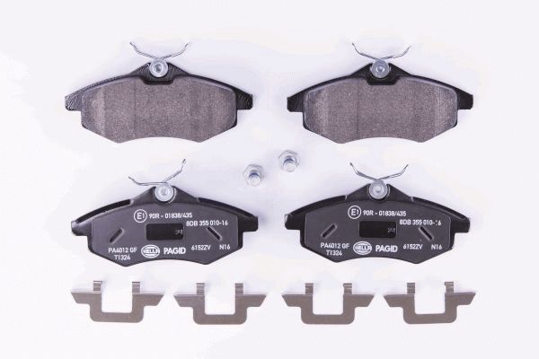 Kit pastiglie freno, Freno a disco - 8DB 355 010-161 HELLA
