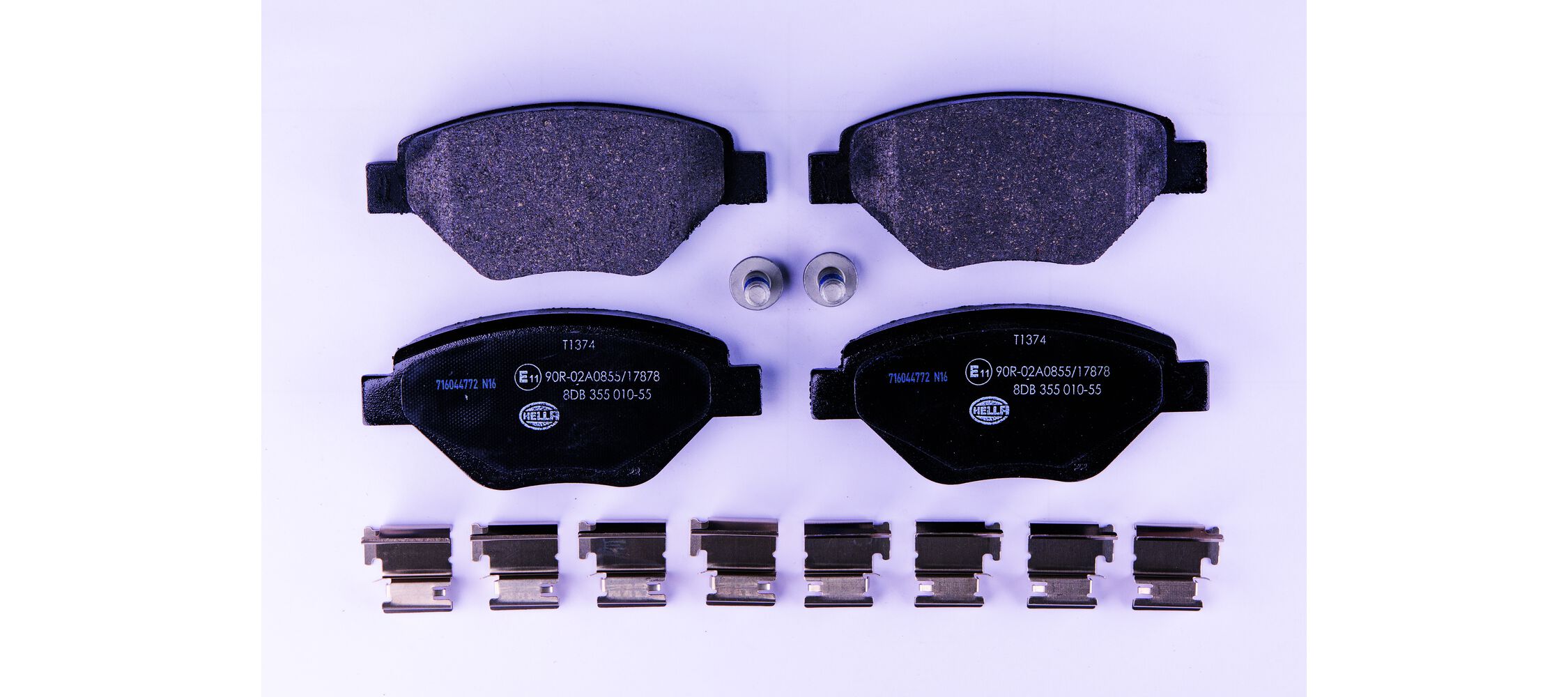 Brake Pad Set, disc brake - 8DB 355 010-551 HELLA