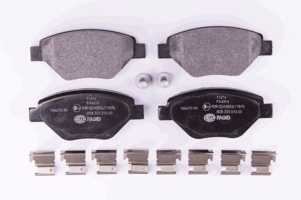 Brake Pad Set, disc brake - 8DB 355 010-551 HELLA