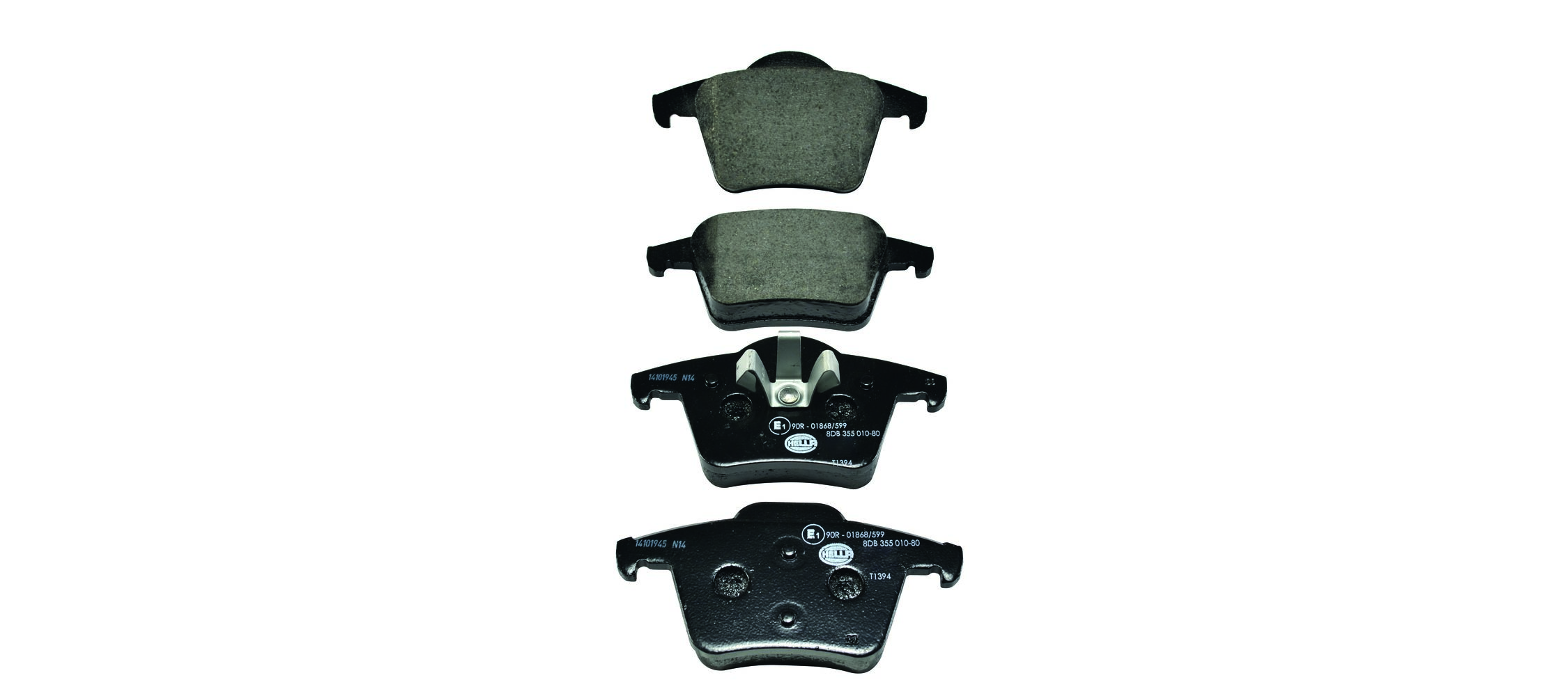 Brake Pad Set, disc brake - 8DB 355 010-801 HELLA
