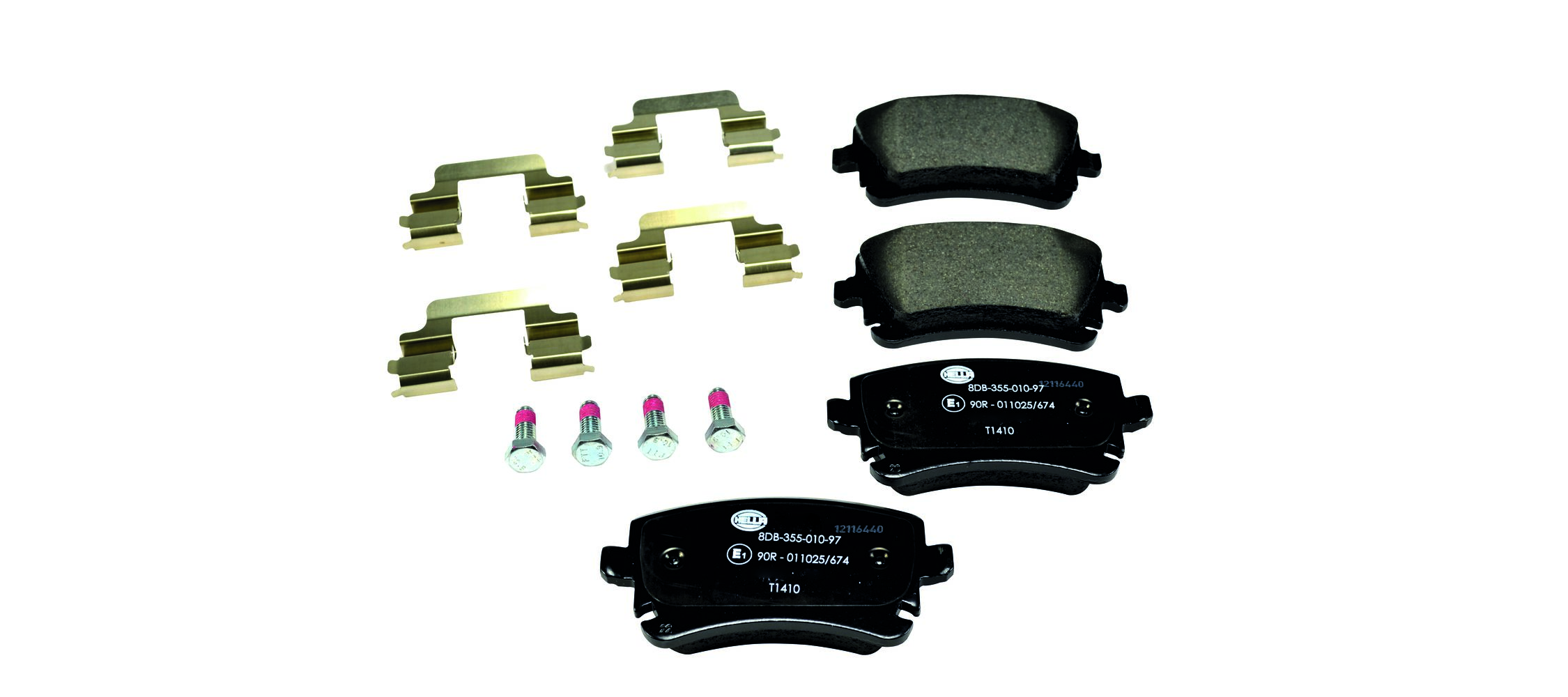Brake Pad Set, disc brake - 8DB 355 010-971 HELLA
