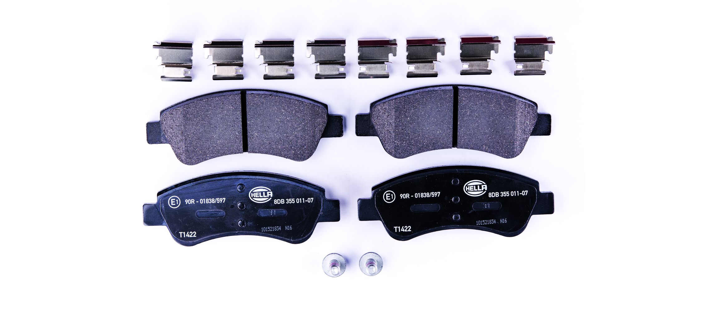 Brake Pad Set, disc brake - 8DB 355 011-071 HELLA