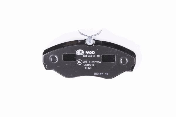 Brake Pad Set, disc brake - 8DB 355 011-091 HELLA