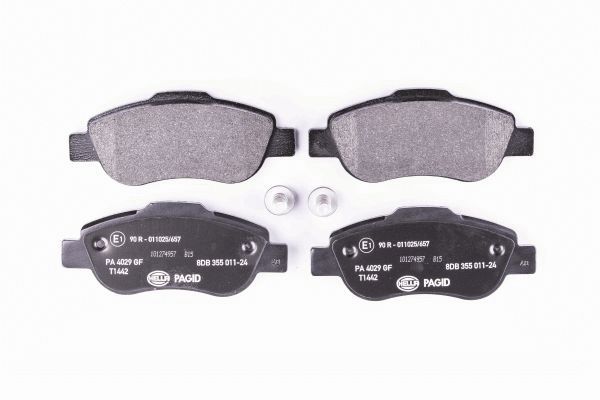 Brake Pad Set, disc brake - 8DB 355 011-241 HELLA