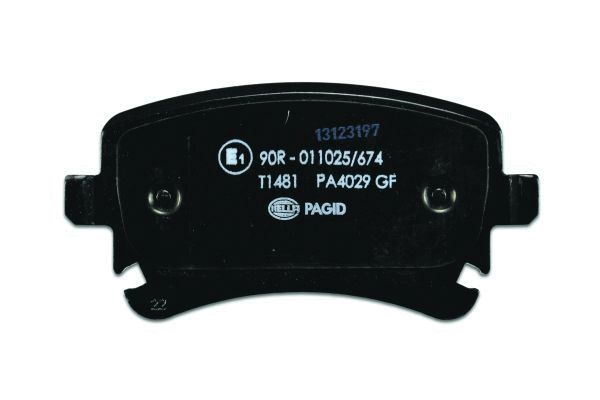 Brake Pad Set, disc brake - 8DB 355 011-641 HELLA