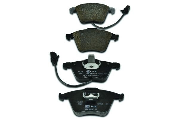Brake Pad Set, disc brake - 8DB 355 011-711 HELLA