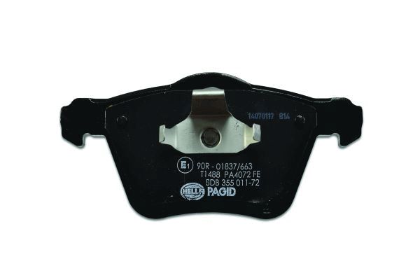 stabdžių trinkelių rinkinys, diskinis stabdys - 8DB 355 011-721 HELLA