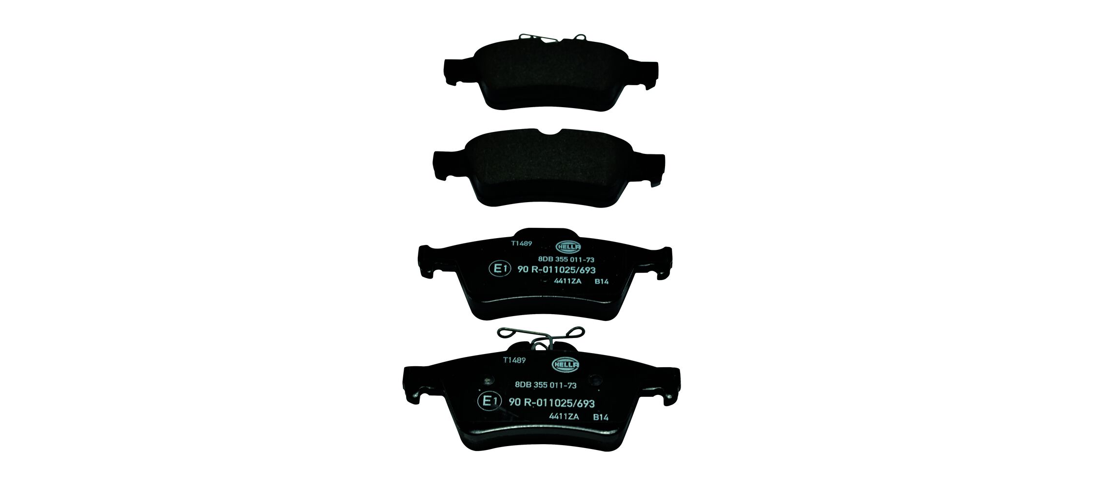 Комплект тормозных колодок, дисковый тормоз - 8DB 355 011-731 HELLA