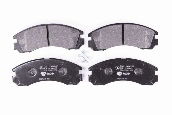 Brake Pad Set, disc brake - 8DB 355 011-751 HELLA