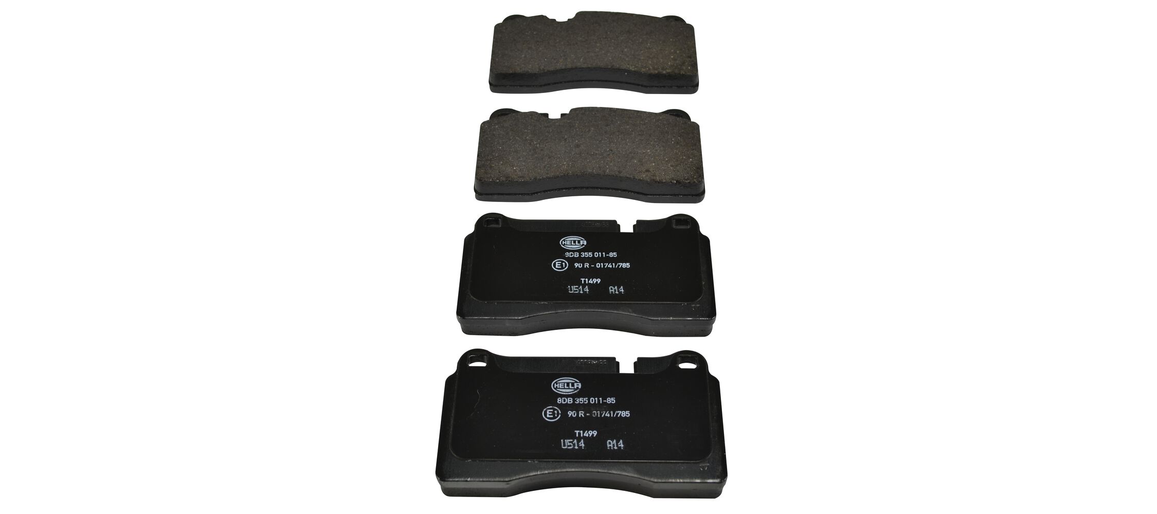 Комплект тормозных колодок, дисковый тормоз - 8DB 355 011-851 HELLA