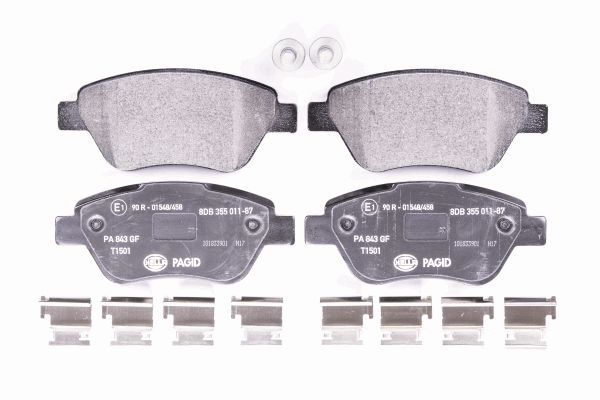 Brake Pad Set, disc brake - 8DB 355 011-871 HELLA