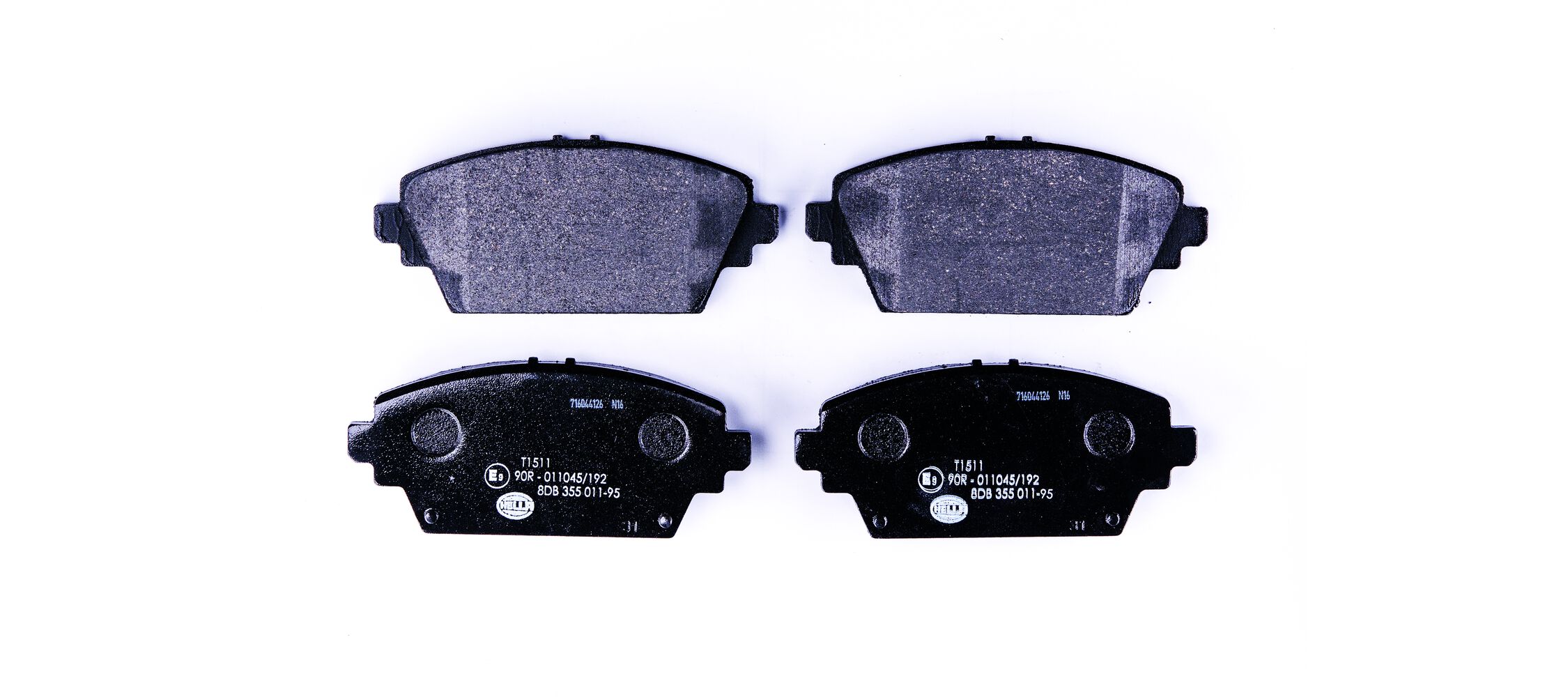 Комплект тормозных колодок, дисковый тормоз - 8DB 355 011-951 HELLA