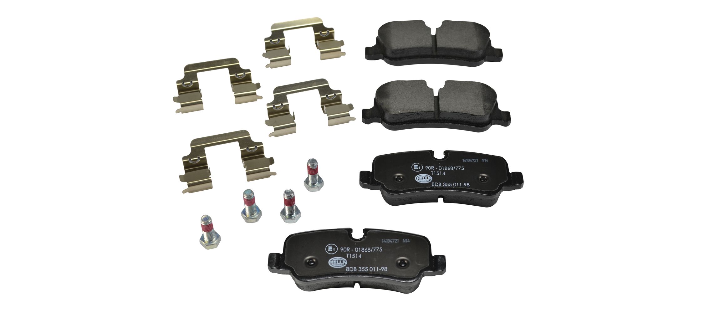 Brake Pad Set, disc brake - 8DB 355 011-981 HELLA