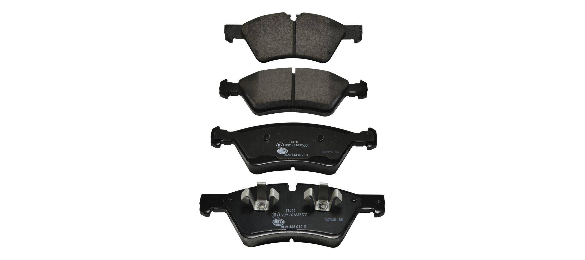 Brake Pad Set, disc brake - 8DB 355 012-011 HELLA
