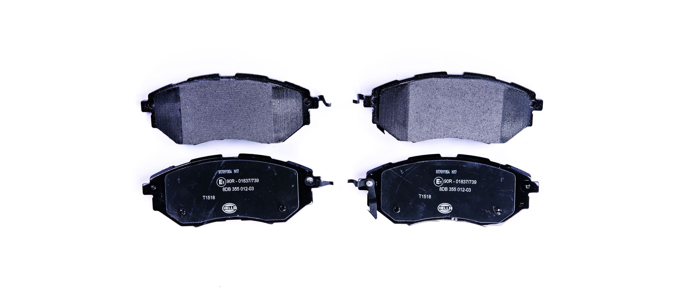 Комплект тормозных колодок, дисковый тормоз - 8DB 355 012-031 HELLA