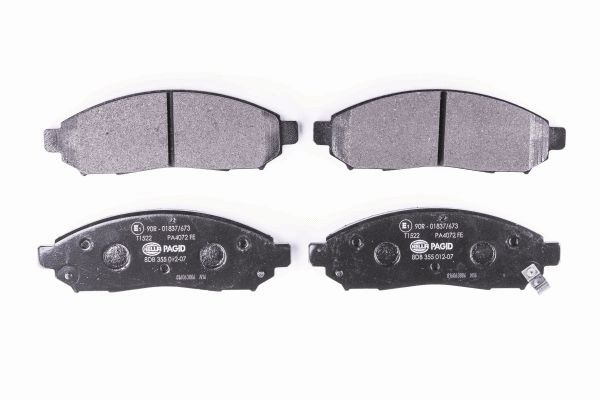 Brake Pad Set, disc brake - 8DB 355 012-071 HELLA
