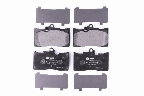 Brake Pad Set, disc brake - 8DB 355 012-121 HELLA