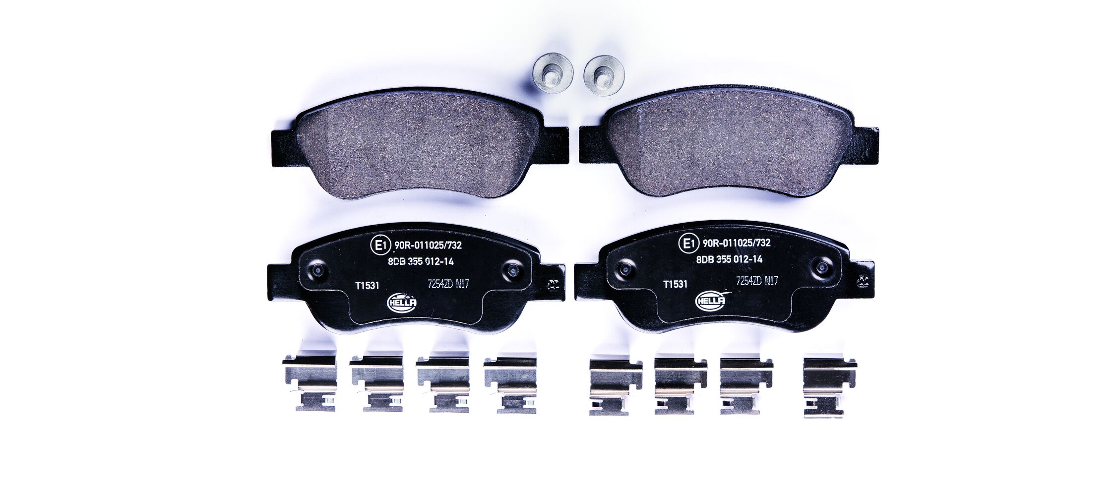 Brake Pad Set, disc brake - 8DB 355 012-141 HELLA