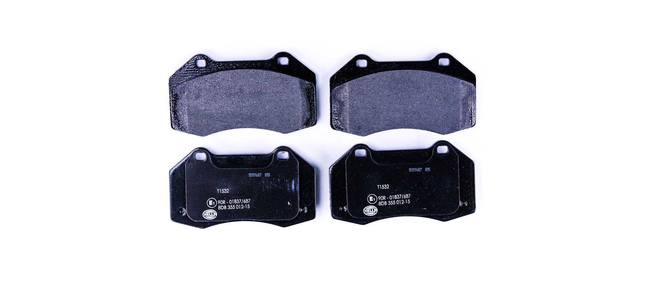 Brake Pad Set, disc brake - 8DB 355 012-151 HELLA