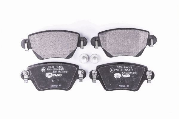 Brake Pad Set, disc brake - 8DB 355 012-211 HELLA