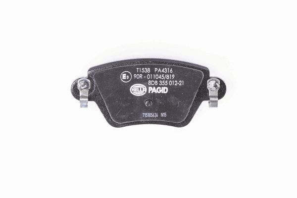 Brake Pad Set, disc brake - 8DB 355 012-211 HELLA