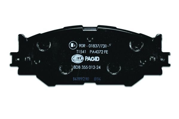 Brake Pad Set, disc brake - 8DB 355 012-241 HELLA