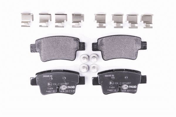 Brake Pad Set, disc brake - 8DB 355 012-391 HELLA