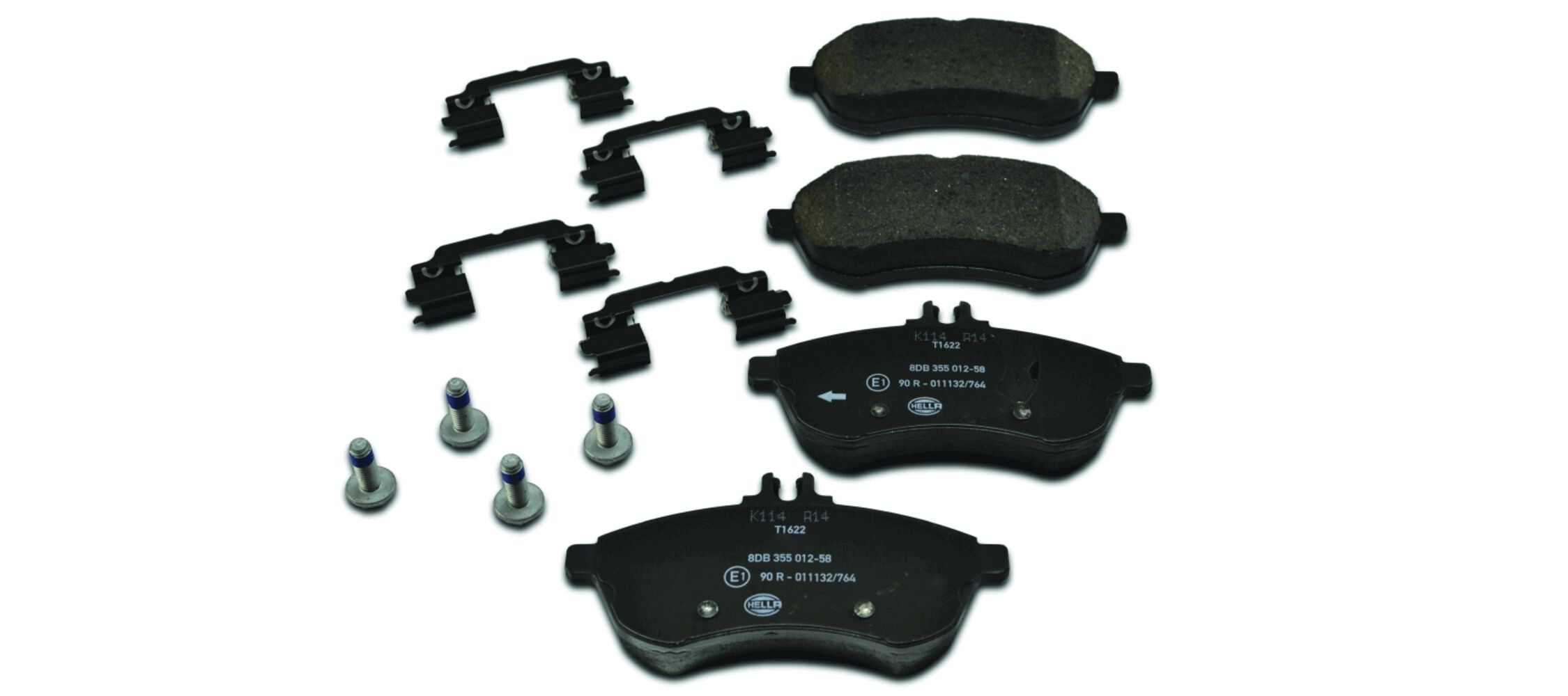 Комплект тормозных колодок, дисковый тормоз - 8DB 355 012-581 HELLA