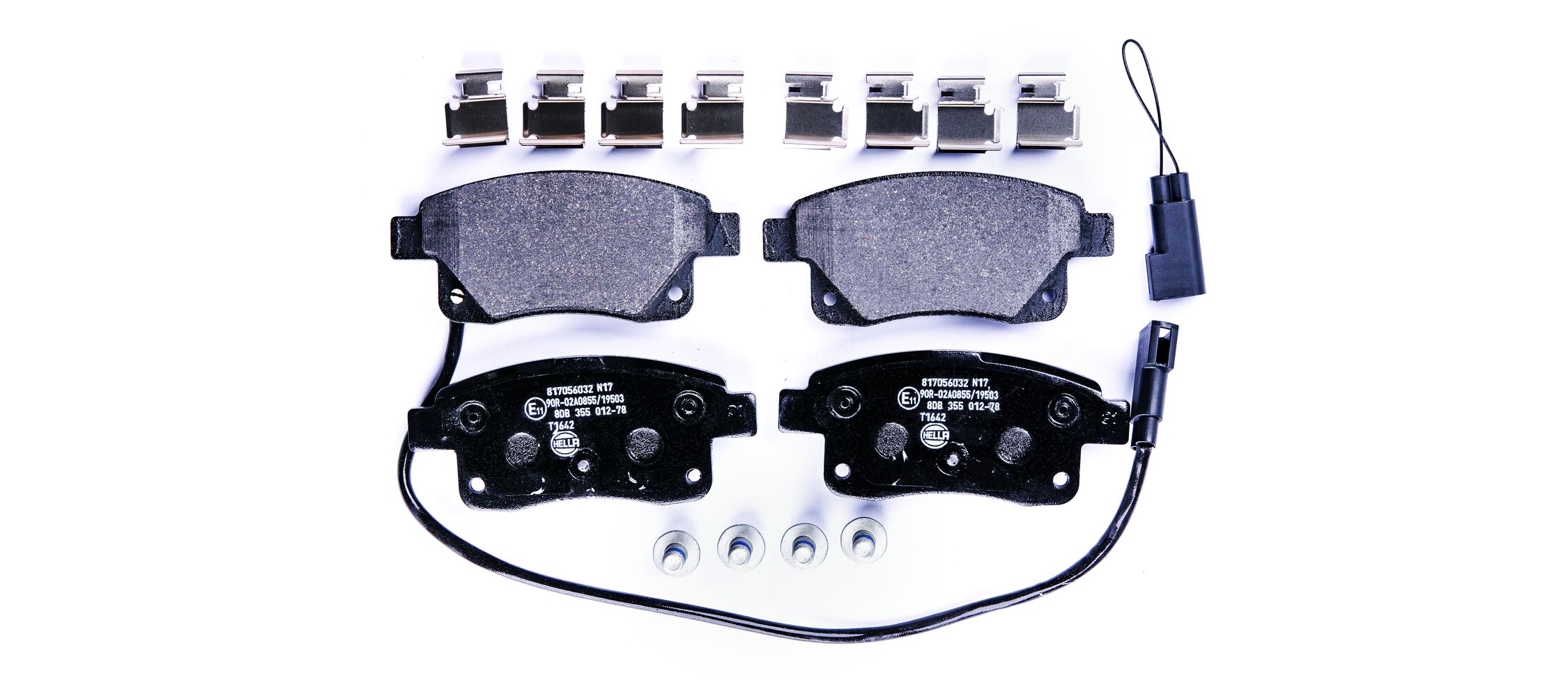 Комплект тормозных колодок, дисковый тормоз - 8DB 355 012-781 HELLA