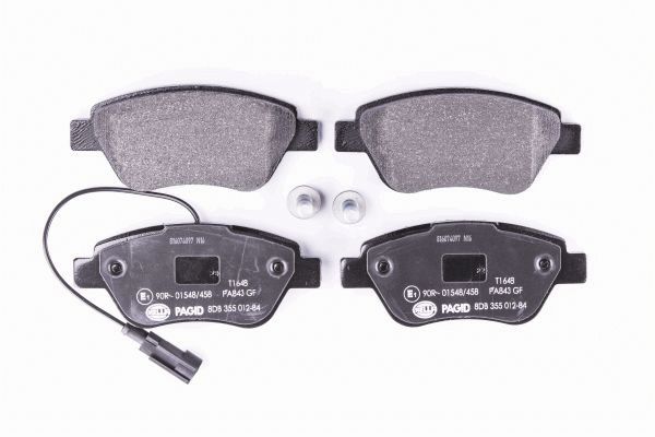 Brake Pad Set, disc brake - 8DB 355 012-841 HELLA