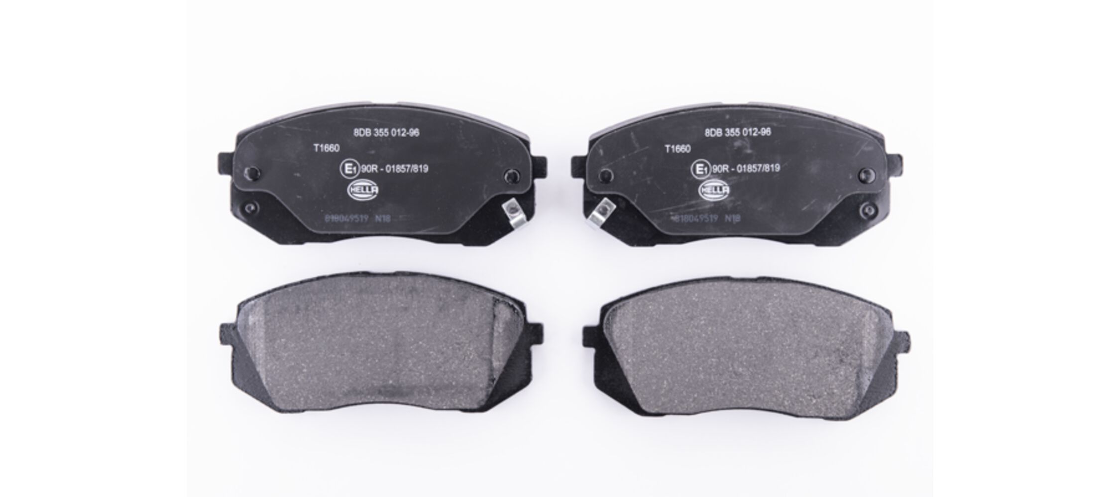 Brake Pad Set, disc brake - 8DB 355 012-961 HELLA