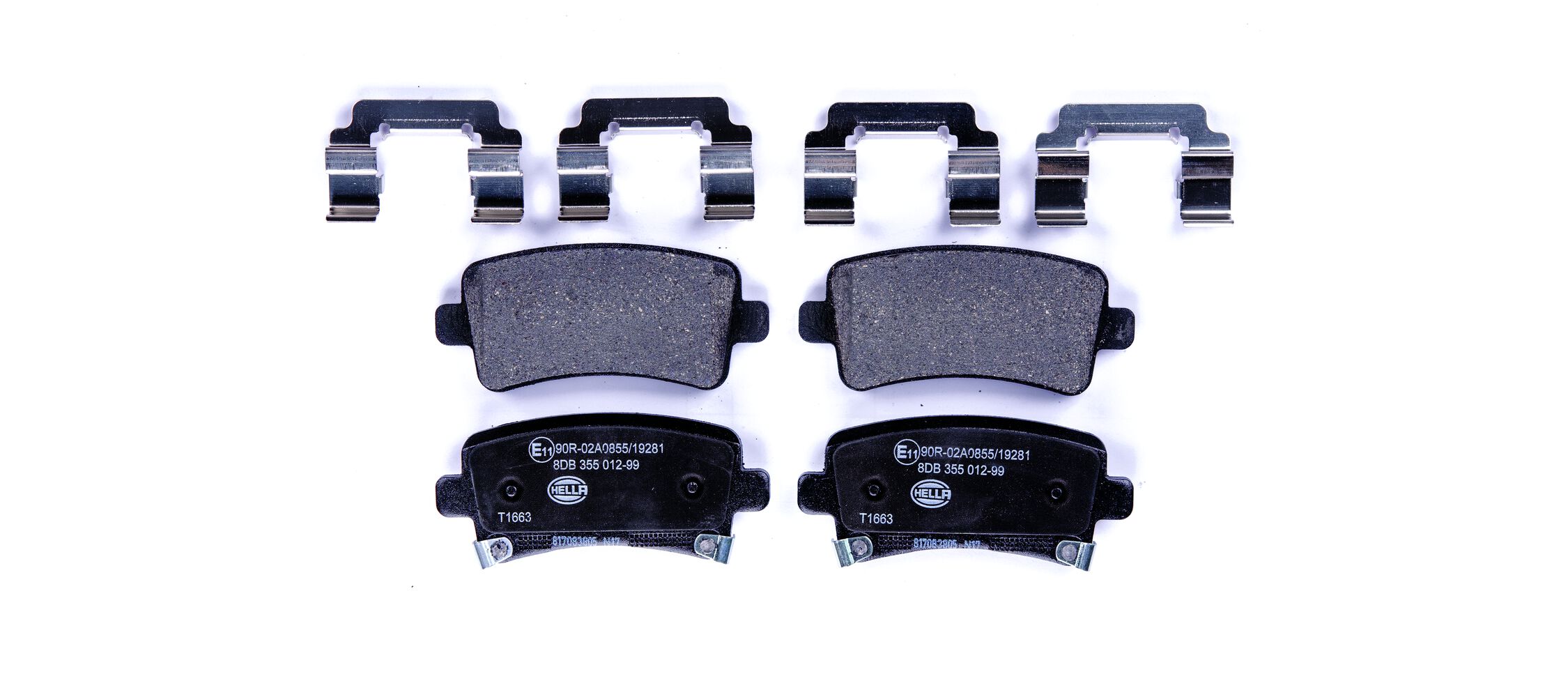 Brake Pad Set, disc brake - 8DB 355 012-991 HELLA
