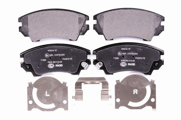 Brake Pad Set, disc brake - 8DB 355 013-041 HELLA