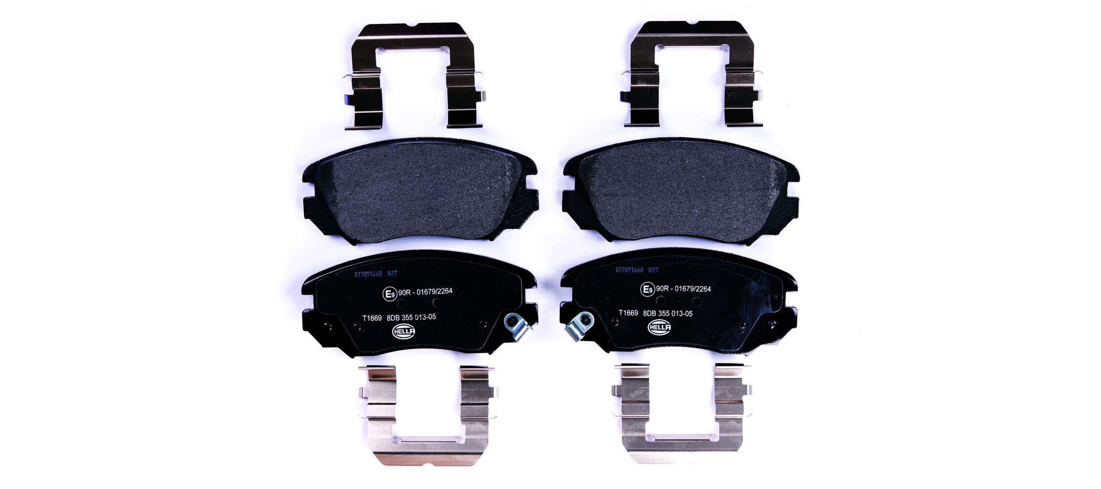Brake Pad Set, disc brake - 8DB 355 013-051 HELLA