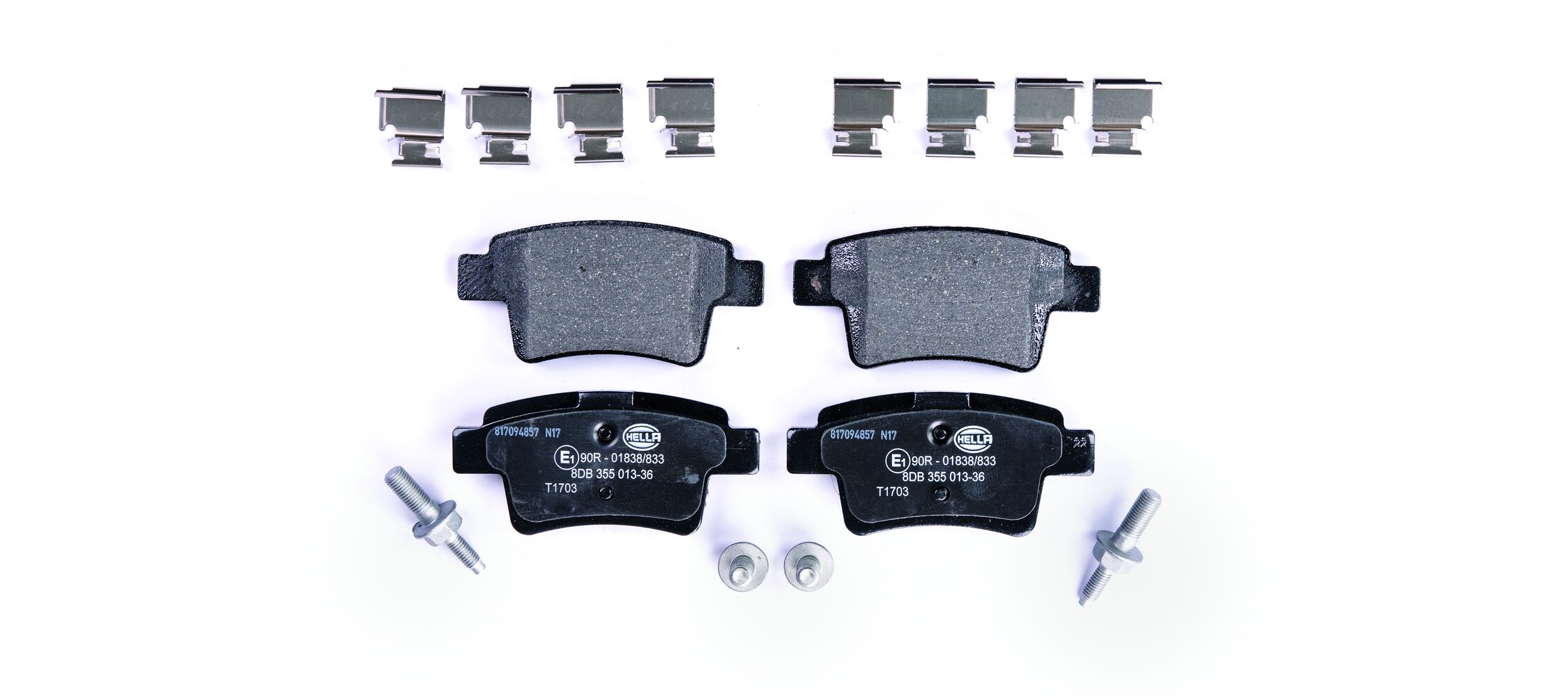 Комплект тормозных колодок, дисковый тормоз - 8DB 355 013-361 HELLA