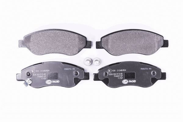 Brake Pad Set, disc brake - 8DB 355 013-401 HELLA