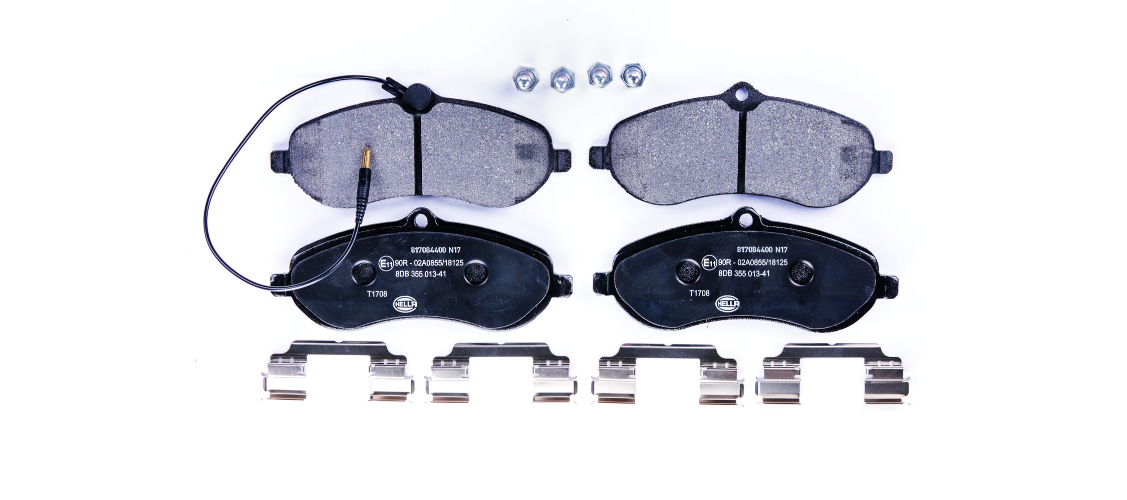 Brake Pad Set, disc brake - 8DB 355 013-411 HELLA