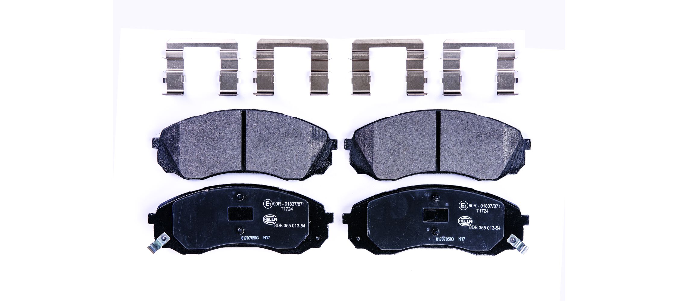 Комплект тормозных колодок, дисковый тормоз - 8DB 355 013-541 HELLA