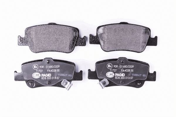 Brake Pad Set, disc brake - 8DB 355 013-571 HELLA