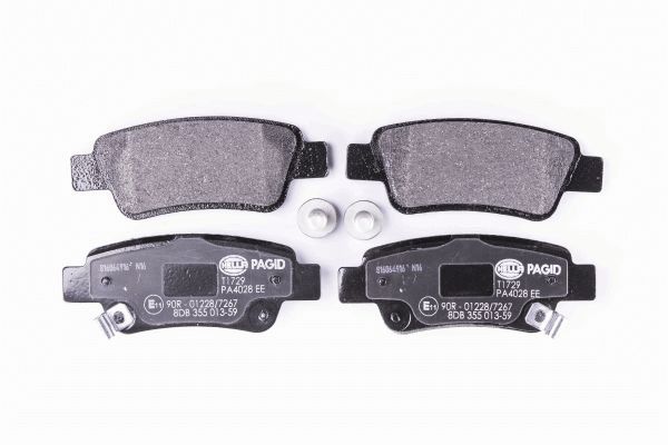Brake Pad Set, disc brake - 8DB 355 013-591 HELLA