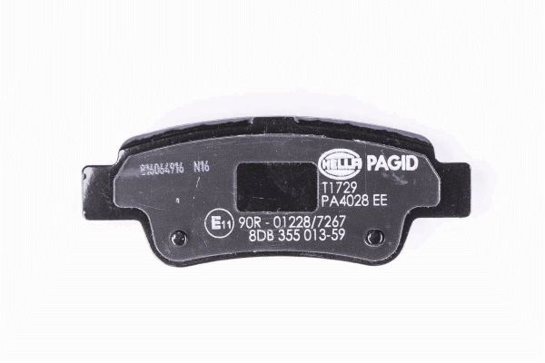 Brake Pad Set, disc brake - 8DB 355 013-591 HELLA