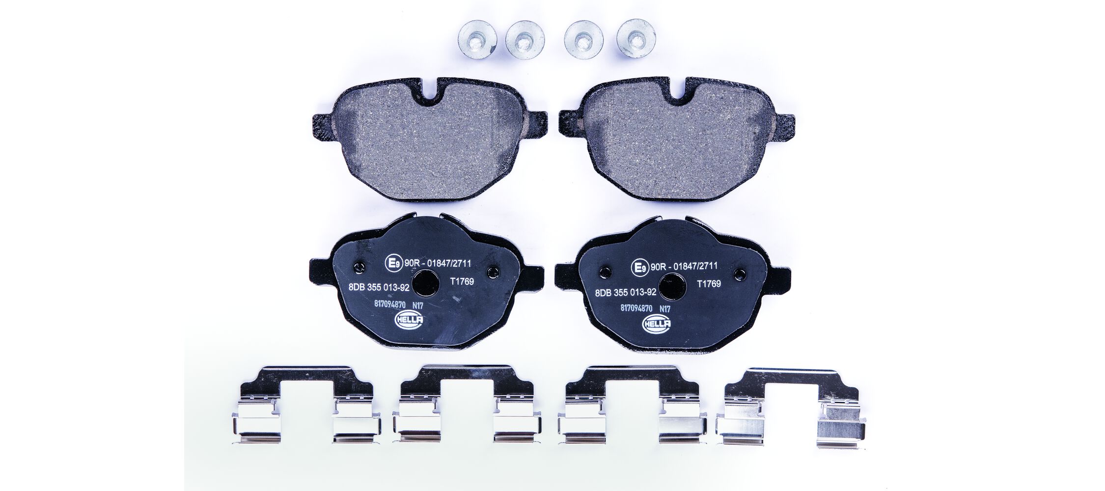 Комплект тормозных колодок, дисковый тормоз - 8DB 355 013-921 HELLA