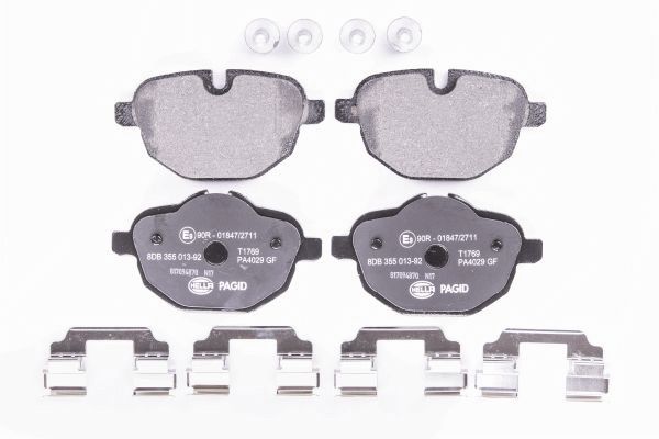 Brake Pad Set, disc brake - 8DB 355 013-921 HELLA