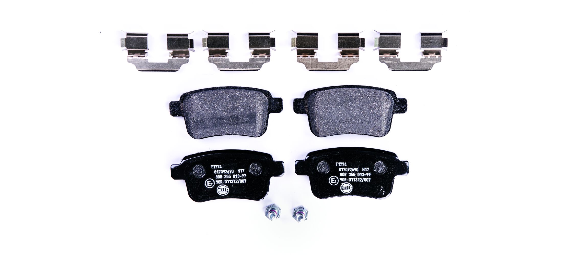 Brake Pad Set, disc brake - 8DB 355 013-971 HELLA