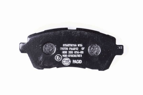 Brake Pad Set, disc brake - 8DB 355 014-001 HELLA
