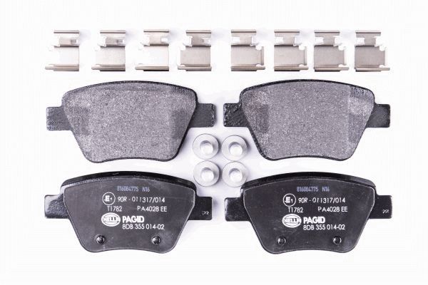 Kit pastiglie freno, Freno a disco - 8DB 355 014-021 HELLA