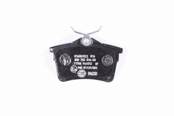 Brake Pad Set, disc brake - 8DB 355 014-081 HELLA
