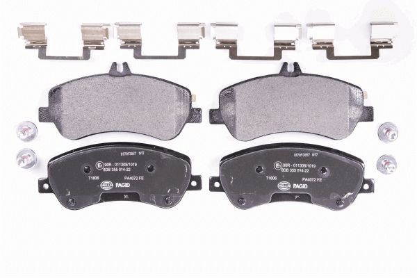 Brake Pad Set, disc brake - 8DB 355 014-221 HELLA