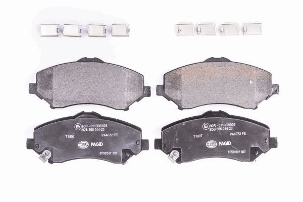 Brake Pad Set, disc brake - 8DB 355 014-231 HELLA