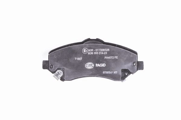Brake Pad Set, disc brake - 8DB 355 014-231 HELLA